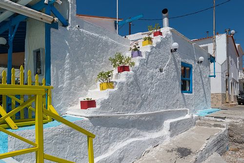 Griekse trap met planten