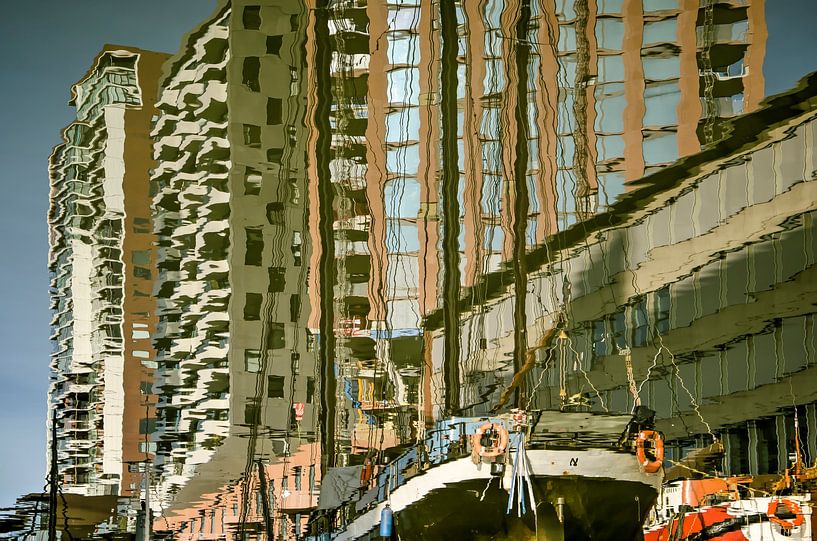 Rotterdam, boten & buildings van Frans Blok