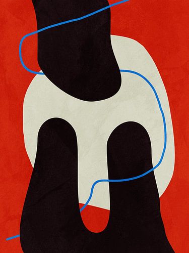 Moderne geometrische organische abstracte kunst