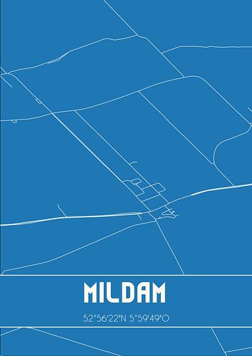 Blaupause | Karte | Mildam (Fryslan)