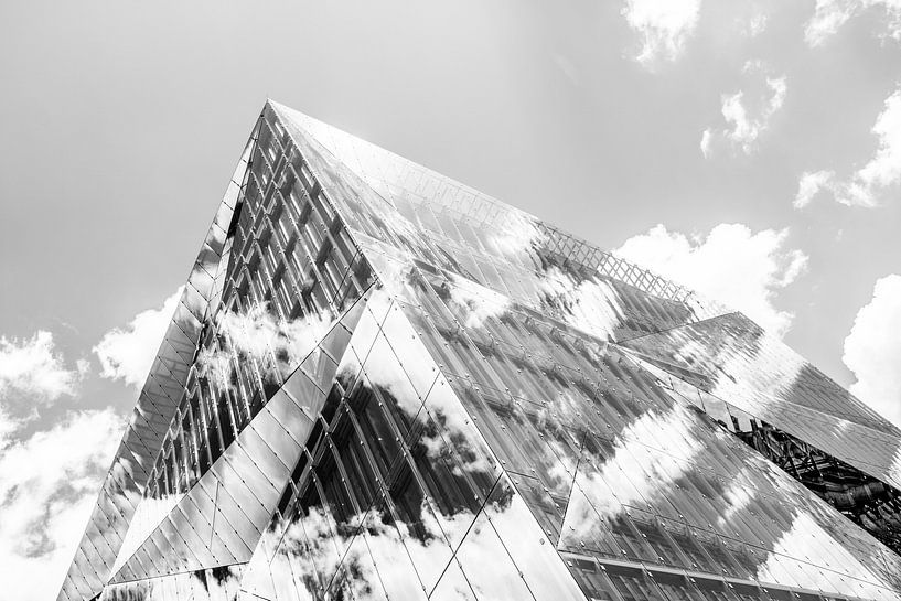 3XN Kubus Berlijn zwart-wit van Mixed media vector arts