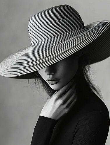 Elegante Dame einfarbig