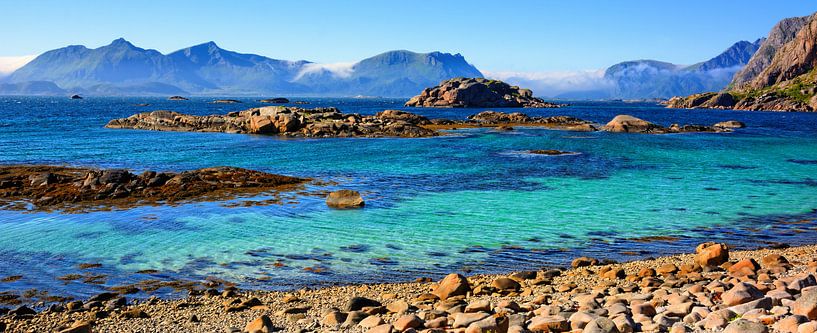 A Bright Summer Day in the Lofoten Islands by Gisela Scheffbuch