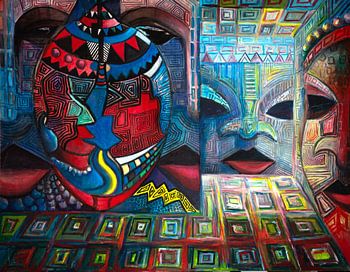 Schilderij van Abu Mansaray