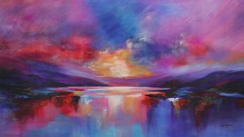 Celestial Sunset - Abstrakte Landschaft