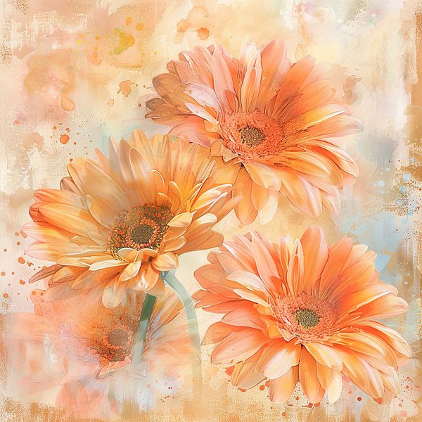 Gerbera Aquarellkunst von Poster Art Shop