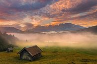 Sonnenaufgang am Geroldsee von Henk Meijer Photography Miniaturansicht