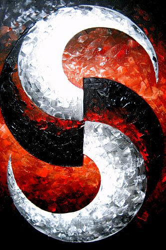 Abstracte kunst in dynamische kleuren en vormen