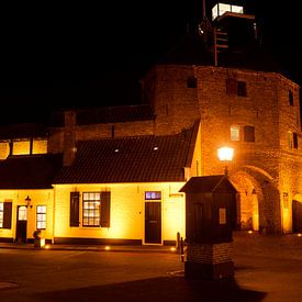 Harderwijks Vischpoort bei Nacht von Gerard de Zwaan