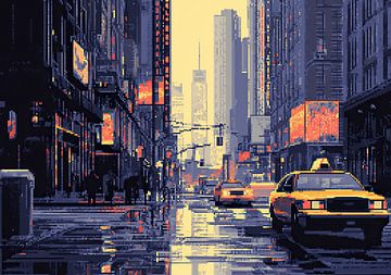 New York - Pixel Art van Niklas Maximilian