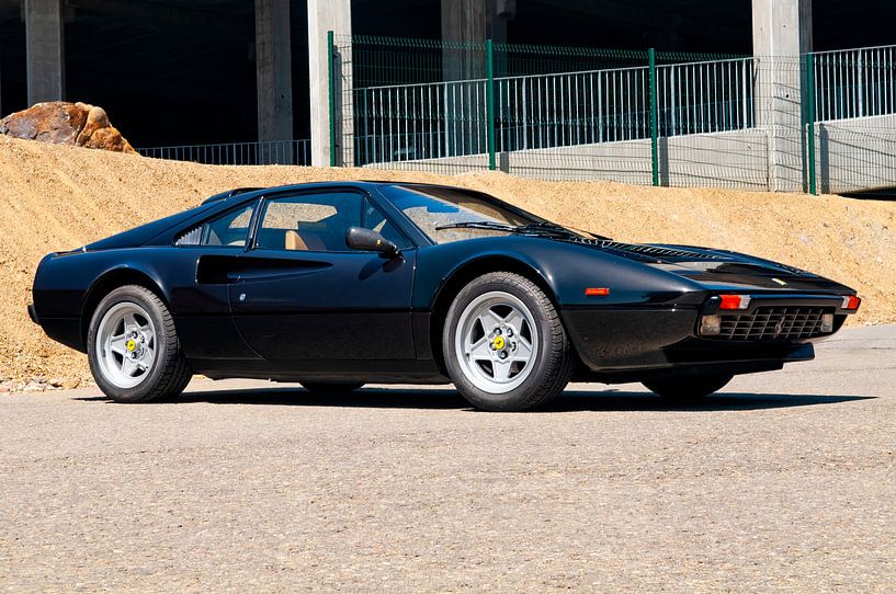 Ferrari 308 GTB sports car in black by Sjoerd van der Wal Photography