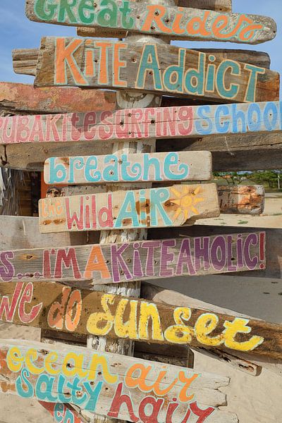 Beach signs by Wim van Berlo