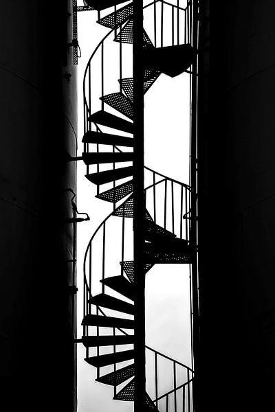 Silhouette von einer Wendeltreppe von Lars-Olof Nilsson