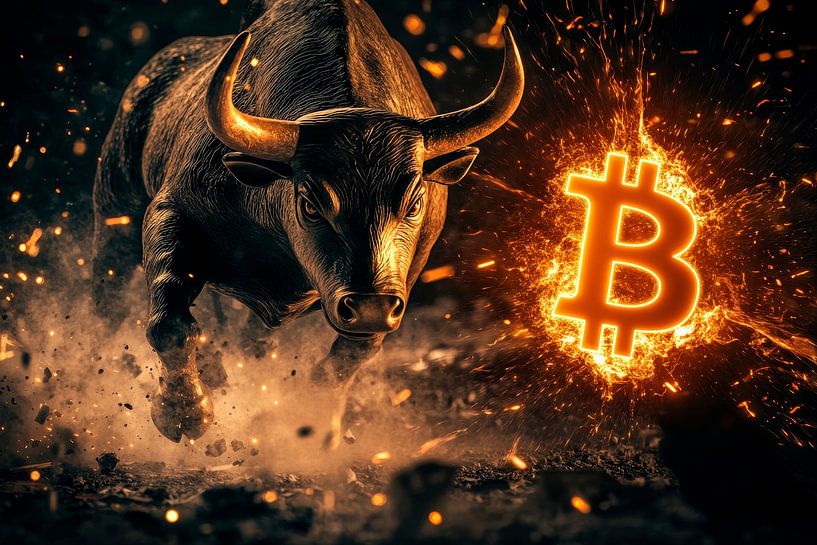 Bullenmarkt und Bitcoin – Dynamisch von Poster Art Shop