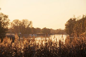 Zonsondergang op de Lesum van Torsten Krüger