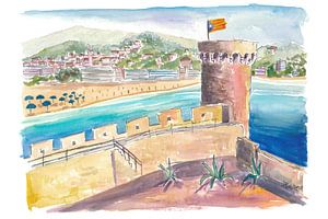Tossa de Mar Küstencharme mit Burg und sanften Hügeln