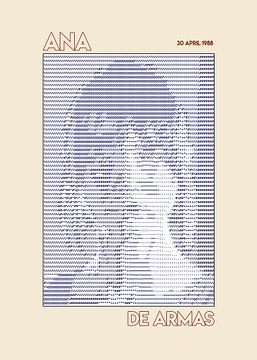 Ana de Armas (Ascii kunst) van DOA Project