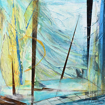 Geheimer Teich (Abstrakt mit Acryl)