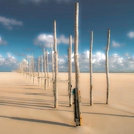 Alter Steg auf Vlieland von Arthur Batenburg