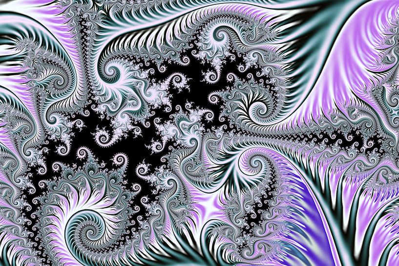 Mandelbrot fractal coloré - Mathématiques et art par MPfoto71