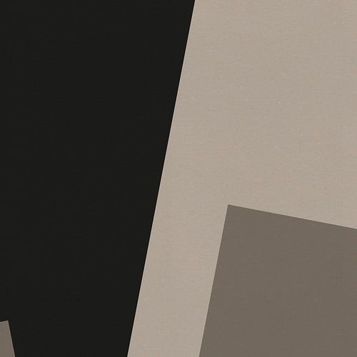 Moderne abstracte kunst. Geometrische vormen in zwart, wit, taupe V