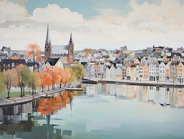 Croquis du paysage Maastricht sur PixelPrestige