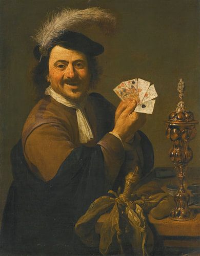 A Card Player Showing His Hand, Theodoor Rombouts