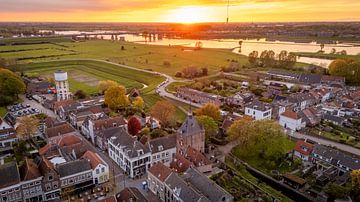 Historisch centrum van Vianen vanuit de lucht van Sander Goldbach