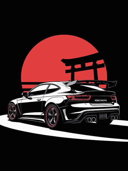 Japanisches Auto Torri Tor Rote Sonne von Vicky Hanggara