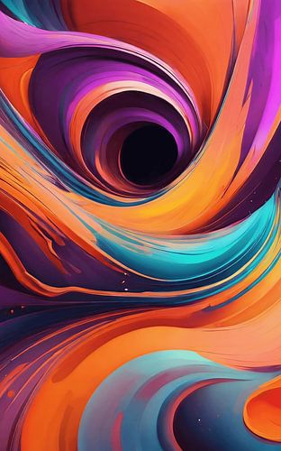 Abstract lijnenspel met veel kleur