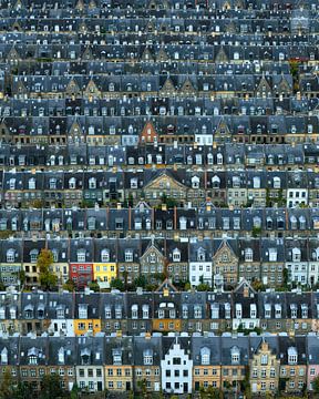 Roofs of Copenhagen - Graphic Cityscape from Above by Ewold Kooistra