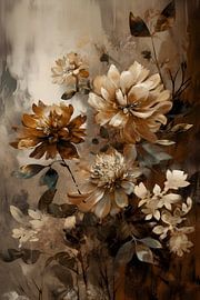 Beautiful large flowers in brown by But First Framing