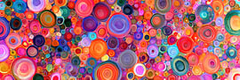 Colourful circles brimming with cheerful energy
