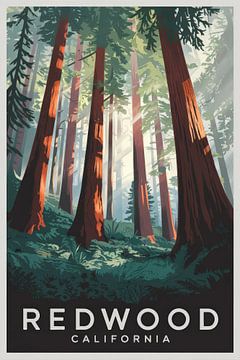 Redwood, Californië van Poster Art Shop