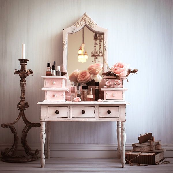 shabby chick nostalgisch Schminktisch Rosen von gm_designs