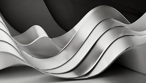 Zwart-witte golf en patroon