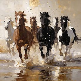 The Beauty of Horses – River of Freedom von Johannas Art Creations