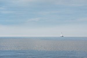 Zeilbootje op 't IJsselmeer nabij Hindeloopen