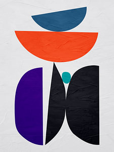 Abstrakte organische geometrische moderne farbenfrohe Kunst