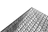 Lamellenpyramide schwarz-weiß