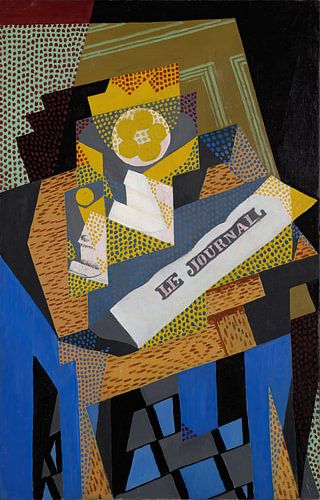 Zeitung und Obstschale (1916) von Juan Gris