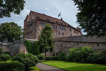Burg auf dem Hügel über der Stadt Nürnberg