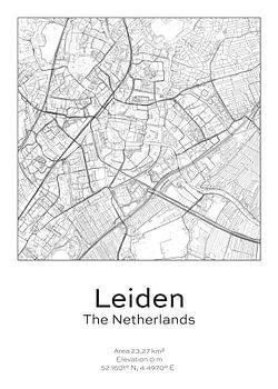 City map - Netherlands - Leiden