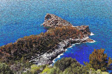 Punta de Sa Foradada (Mallorca) | Van Gogh stijl van Peter Balan