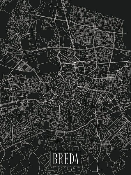 City map Breda - City - Light version - Map by Locus Studio
