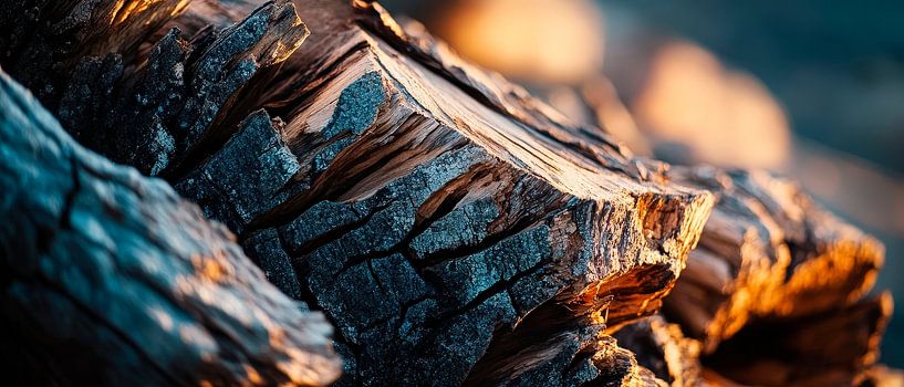 Wood surface in the light - close-up by Poster Art Shop