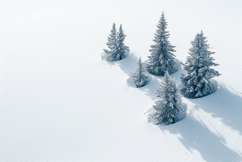 Paysage hivernal vu d'en haut par fernlichtsicht