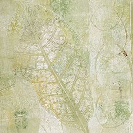Botanisch kunstwerk in zachte pasteltinten van Imaginative