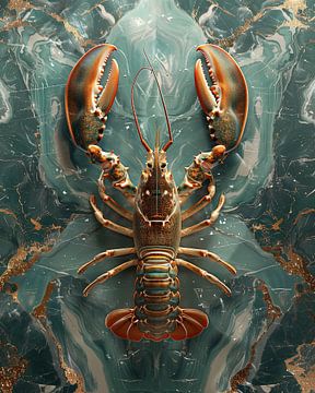 Hummer in einem Meer aus Marmor von Rene Ladenius Digital Art