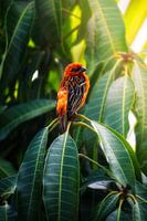 Red Bird in Paradise